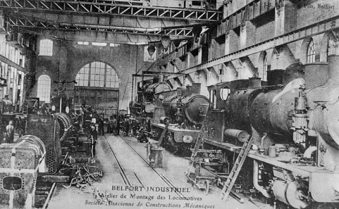Belfort industriel. Atelier de montage des locomotives. © Région Bourgogne-Franche-Comté, Inventaire du patrimoine