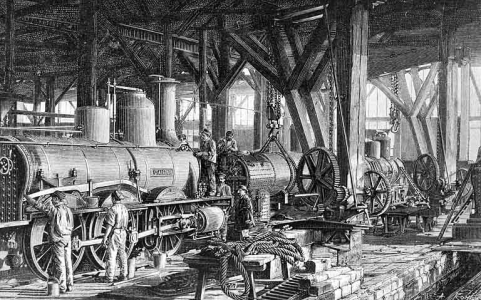 Belfort : intérieur d'un atelier de constructions mécaniques. © Région Bourgogne-Franche-Comté, Inventaire du patrimoine