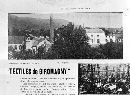 Vue générale des filatures et tissages du Rioz [partie sud]. © Région Bourgogne-Franche-Comté, Inventaire du patrimoine