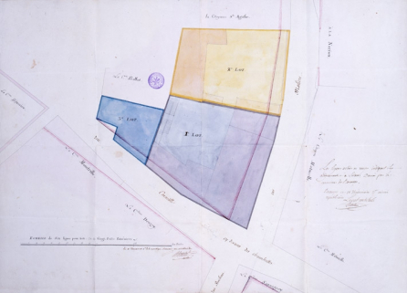 Plan-masse de l'hôtel pour être divisé en lots © Région Bourgogne-Franche-Comté, Inventaire du patrimoine