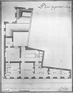 Plan du premier étage. © Région Bourgogne-Franche-Comté, Inventaire du patrimoine