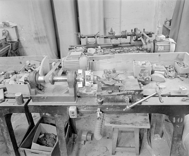 Vue d'ensemble du tour (atelier de finissage). © Région Bourgogne-Franche-Comté, Inventaire du patrimoine
