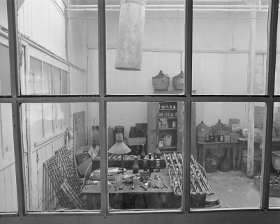 Poste de travail de l'atelier de teinture est. © Région Bourgogne-Franche-Comté, Inventaire du patrimoine