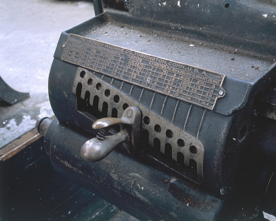 Détail de la boîte de vitesses. © Région Bourgogne-Franche-Comté, Inventaire du patrimoine