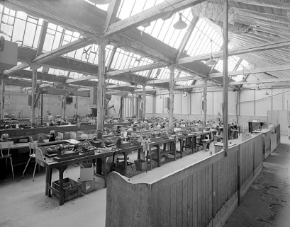 Vue des machines de l'atelier principal depuis le sud-ouest. © Région Bourgogne-Franche-Comté, Inventaire du patrimoine