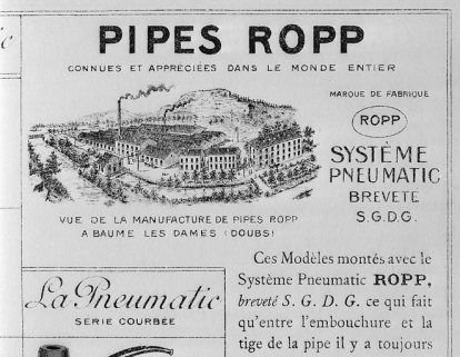 Détail d'une affichette publicitaire. Vue cavalière de l'usine. © Région Bourgogne-Franche-Comté, Inventaire du patrimoine