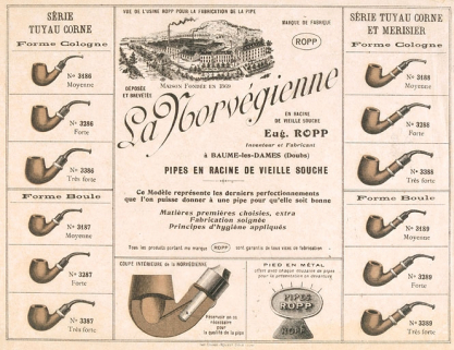 Affichette publicitaire pour le modèle la Norvégienne. © Région Bourgogne-Franche-Comté, Inventaire du patrimoine