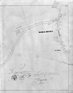 Morez. Plan d'alignements [10e division : partie droite], 1845-1859. © Région Bourgogne-Franche-Comté, Inventaire du patrimoine