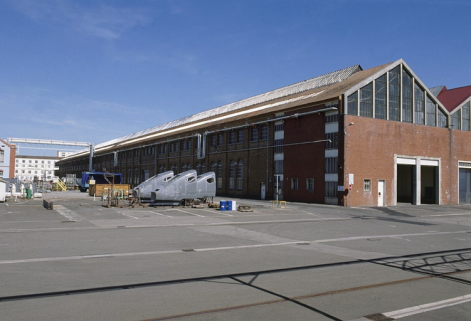 Façade nord de l'atelier Traction. © Région Bourgogne-Franche-Comté, Inventaire du patrimoine