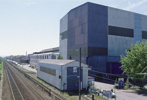 Voie ferrée, voies d'essais de l'usine Alstom. © Région Bourgogne-Franche-Comté, Inventaire du patrimoine