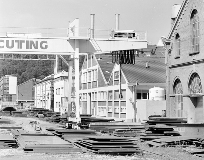 Alignement des pignons d'ateliers sur la rue 3. © Région Bourgogne-Franche-Comté, Inventaire du patrimoine