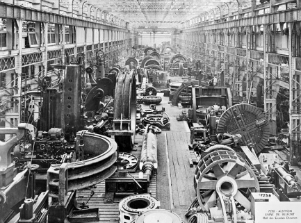 Hall de montage des grandes dynamos. © Région Bourgogne-Franche-Comté, Inventaire du patrimoine