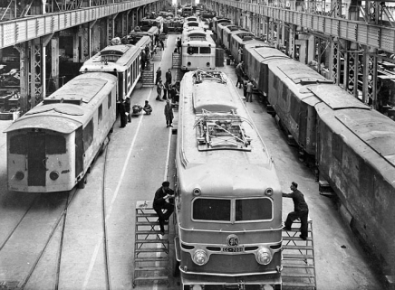 Hall de montage des locomotives électriques. © Région Bourgogne-Franche-Comté, Inventaire du patrimoine