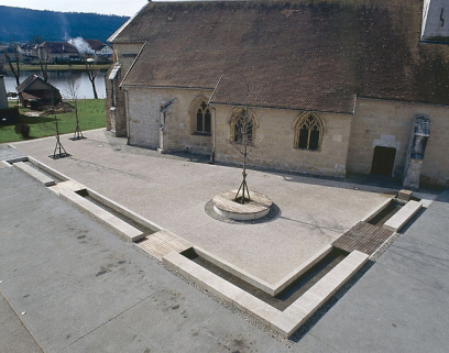 Vue d'ensemble, vers l'église. © Région Bourgogne-Franche-Comté, Inventaire du patrimoine