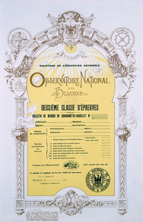 [Bulletin de marche d'un chronomètre-bracelet, deuxième classe d'épreuves], 1ère moitié 20e siècle. © Région Bourgogne-Franche-Comté, Inventaire du patrimoine