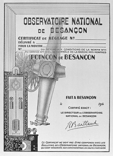 [Certificat de réglage d'une montre], décennie 1940. © Région Bourgogne-Franche-Comté, Inventaire du patrimoine