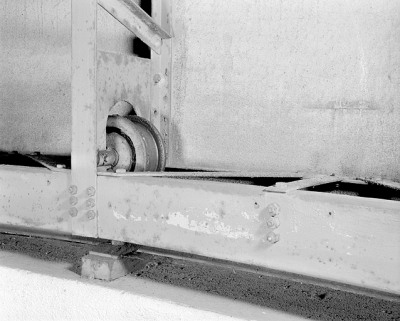 Système de rotation de la coupole : galet. © Région Bourgogne-Franche-Comté, Inventaire du patrimoine