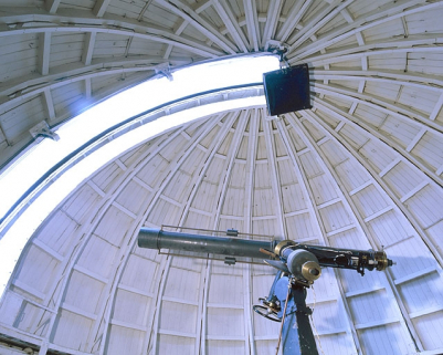 L'intérieur du dôme et la lunette, vue du côté contrepoids. © Région Bourgogne-Franche-Comté, Inventaire du patrimoine