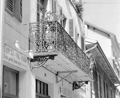 Elévation antérieure : balcon. © Région Bourgogne-Franche-Comté, Inventaire du patrimoine