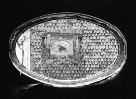 Escalier sud : oculus, vu depuis celui de l'escalier nord. © Région Bourgogne-Franche-Comté, Inventaire du patrimoine