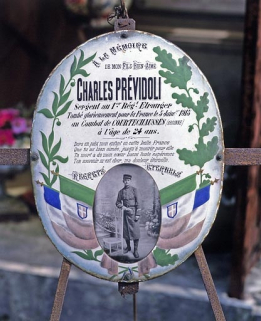 Plaque de Charles Prévidoli. © Région Bourgogne-Franche-Comté, Inventaire du patrimoine