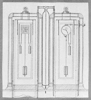 [Coupe de deux armoires à température contrôlée], avant 1909. © Région Bourgogne-Franche-Comté, Inventaire du patrimoine