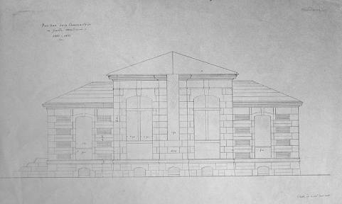 Pavillon de la chronométrie ou grande méridienne [élévation], 1883-1884. © Région Bourgogne-Franche-Comté, Inventaire du patrimoine