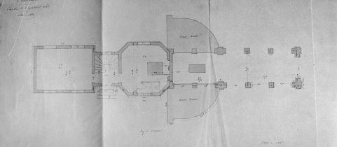 Pavillon de l'équatorial coudé. Rez-de-chaussée [plan], 1883-1884. © Région Bourgogne-Franche-Comté, Inventaire du patrimoine