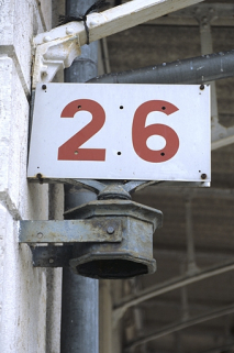 Panneau indiquant le point kilométrique (PK). © Région Bourgogne-Franche-Comté, Inventaire du patrimoine