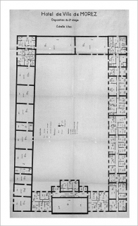 Hôtel de ville de Morez. Disposition du 2e étage, 2e quart 20e siècle. © Région Bourgogne-Franche-Comté, Inventaire du patrimoine Hôtel de ville de Morez. Disposition du 2e étage, 2e quart 20e siècle. © Région Bourgogne-Franche-Comté, Inventaire du patrimoine