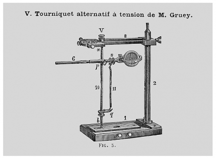 [Montage du stréphoscope :] V - Tourniquet alternatif à tension de M. Gruey, 1883. © Région Bourgogne-Franche-Comté, Inventaire du patrimoine