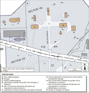 Plan-masse de la partie nord. Extrait du plan cadastral informatisé, 2004, sections HK et EZ, échelle 1:1000 réduite à 1:1200. © Région Bourgogne-Franche-Comté, Inventaire du patrimoine Plan-masse de la partie nord. Extrait du plan cadastral informatisé, 2004, sections HK et EZ, échelle 1:1000 réduite à 1:1200. © Région Bourgogne-Franche-Comté, Inventaire du patrimoine