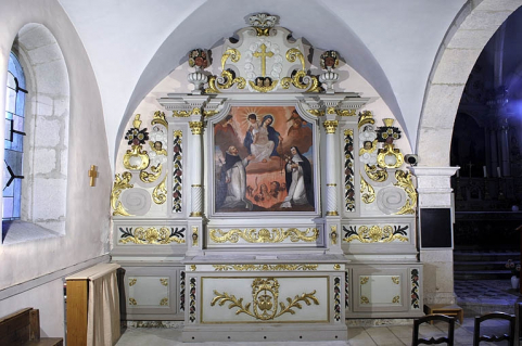 Vue d'ensemble de l'autel secondaire nord. © Région Bourgogne-Franche-Comté, Inventaire du patrimoine