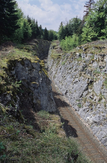 Tranchée côté Andelot-en-Montagne, vue du pont. © Région Bourgogne-Franche-Comté, Inventaire du patrimoine