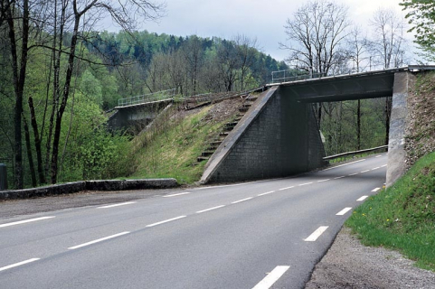 Pont sur la route nationale n° 5 : vue d'ensemble, depuis le côté Andelot-en-Montagne © Région Bourgogne-Franche-Comté, Inventaire du patrimoine