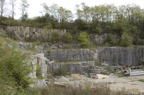 Vue d'ensemble plongeante sur le front de taille. © Région Bourgogne-Franche-Comté, Inventaire du patrimoine