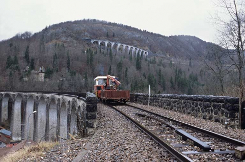Draisine sur le viaduc de Morez. © Région Bourgogne-Franche-Comté, Inventaire du patrimoine Draisine sur le viaduc de Morez. © Région Bourgogne-Franche-Comté, Inventaire du patrimoine