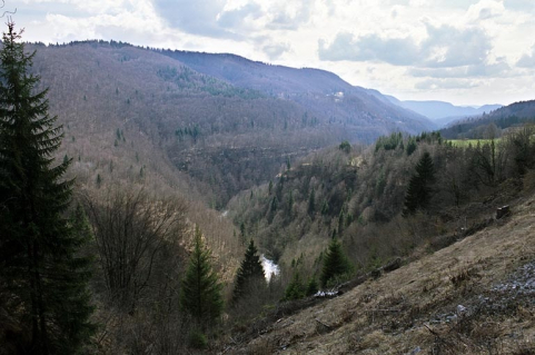 La vallée de la Bienne, depuis la sortie (côté La Cluse) du tunnel de la Gouille aux Cerfs (Lézat). © Région Bourgogne-Franche-Comté, Inventaire du patrimoine