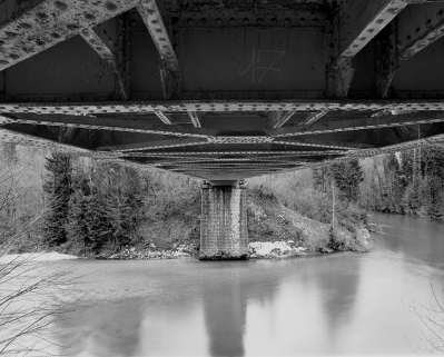 Partie inférieure du tablier et culée rive droite. © Région Bourgogne-Franche-Comté, Inventaire du patrimoine