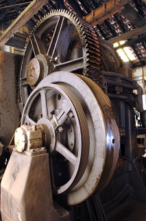 Détail des volants de transmission. © Région Bourgogne-Franche-Comté, Inventaire du patrimoine
