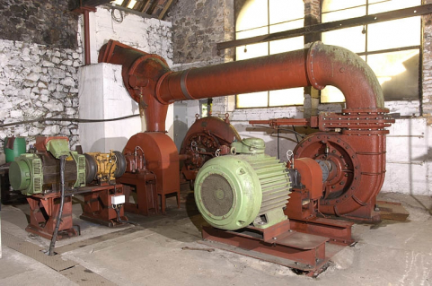 Forge du Haut. Vue d'ensemble des turbines. © Région Bourgogne-Franche-Comté, Inventaire du patrimoine Forge du Haut. Vue d'ensemble des turbines. © Région Bourgogne-Franche-Comté, Inventaire du patrimoine