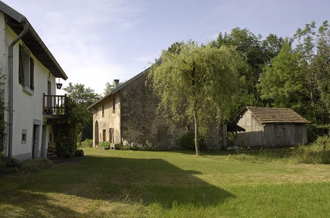 Logement, moulin et huilerie depuis le nord. © Région Bourgogne-Franche-Comté, Inventaire du patrimoine