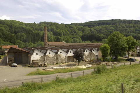 Vue plongeante sur les ateliers de fabrication. © Région Bourgogne-Franche-Comté, Inventaire du patrimoine