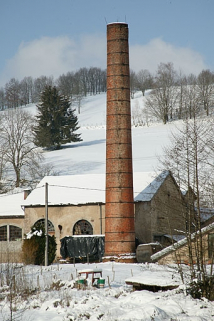 Salle des machines et sa cheminée. © Région Bourgogne-Franche-Comté, Inventaire du patrimoine