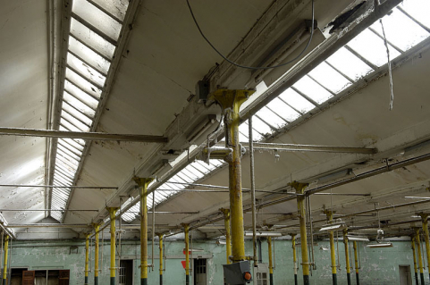 Salle de tissage. Détail des sheds. © Région Bourgogne-Franche-Comté, Inventaire du patrimoine