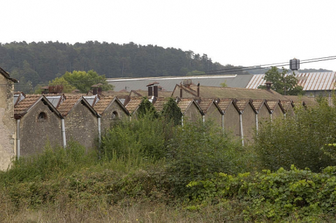 Murs-pignons sud de la salle de tissage. © Région Bourgogne-Franche-Comté, Inventaire du patrimoine