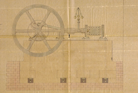 [Elévation de la machine à vapeur]. © Région Bourgogne-Franche-Comté, Inventaire du patrimoine