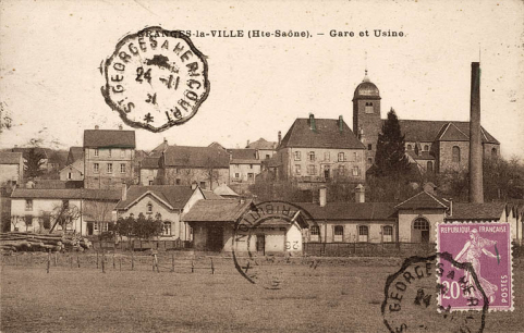 Granges-la-ville (Haute-Saône) - Gare et usine. © Région Bourgogne-Franche-Comté, Inventaire du patrimoine