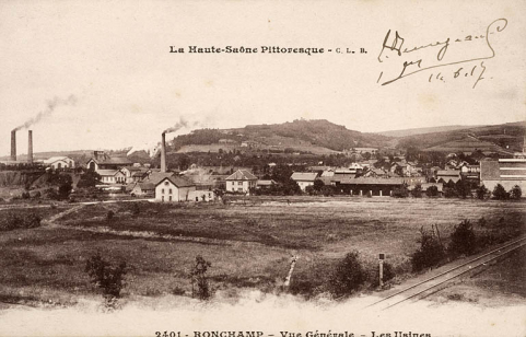 La Haute-Saône pittoresque - Ronchamp - Vue générale - Les usines. © Région Bourgogne-Franche-Comté, Inventaire du patrimoine La Haute-Saône pittoresque - Ronchamp - Vue générale - Les usines. © Région Bourgogne-Franche-Comté, Inventaire du patrimoine