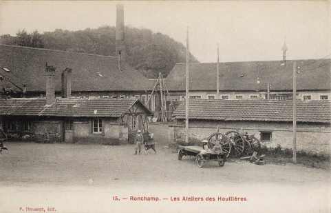 Ronchamp. - Les Ateliers des Houillères. © Région Bourgogne-Franche-Comté, Inventaire du patrimoine Ronchamp. - Les Ateliers des Houillères. © Région Bourgogne-Franche-Comté, Inventaire du patrimoine
